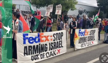 Hundreds protests at FedEx Oakland over Israel arms shipments