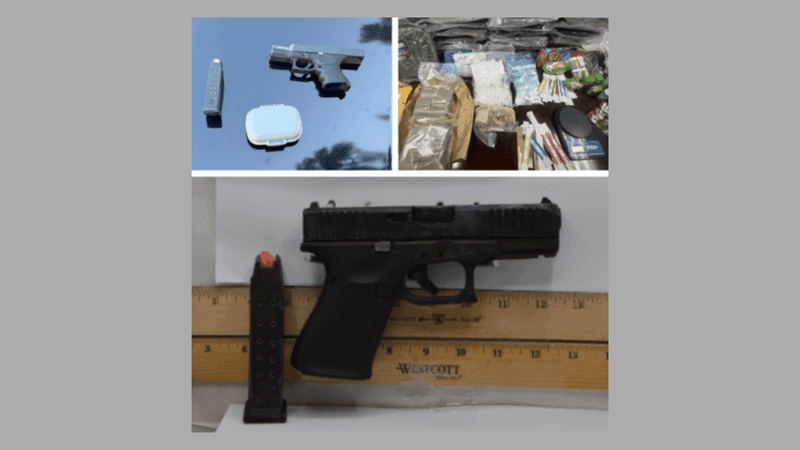 Weapons and drugs obtained during arrests of four suspects connected with shooting of Keion White (San Francisco Police Department)