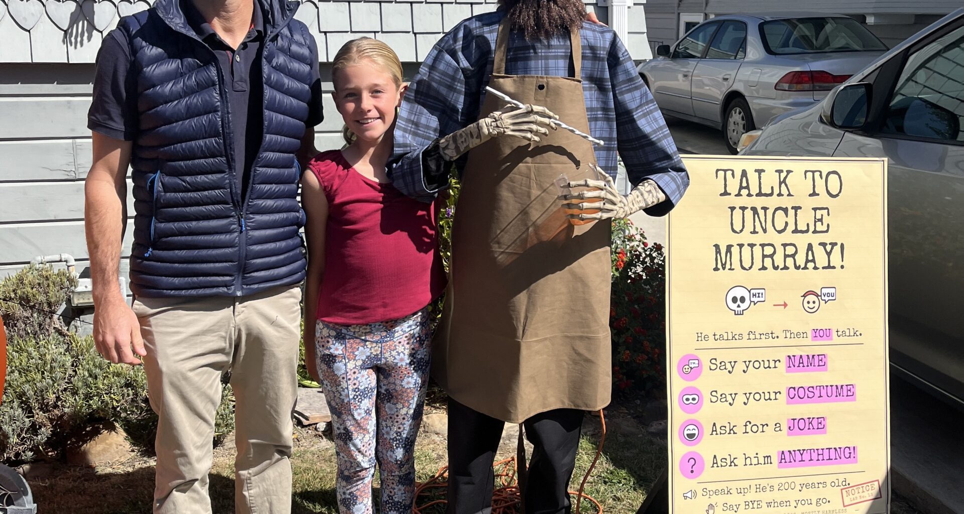 Alameda fourth-grader, dad make AI-powered talking Halloween skeleton