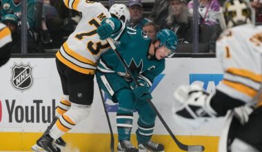 Bruins kick off road trip with 6-3 win in San Jose