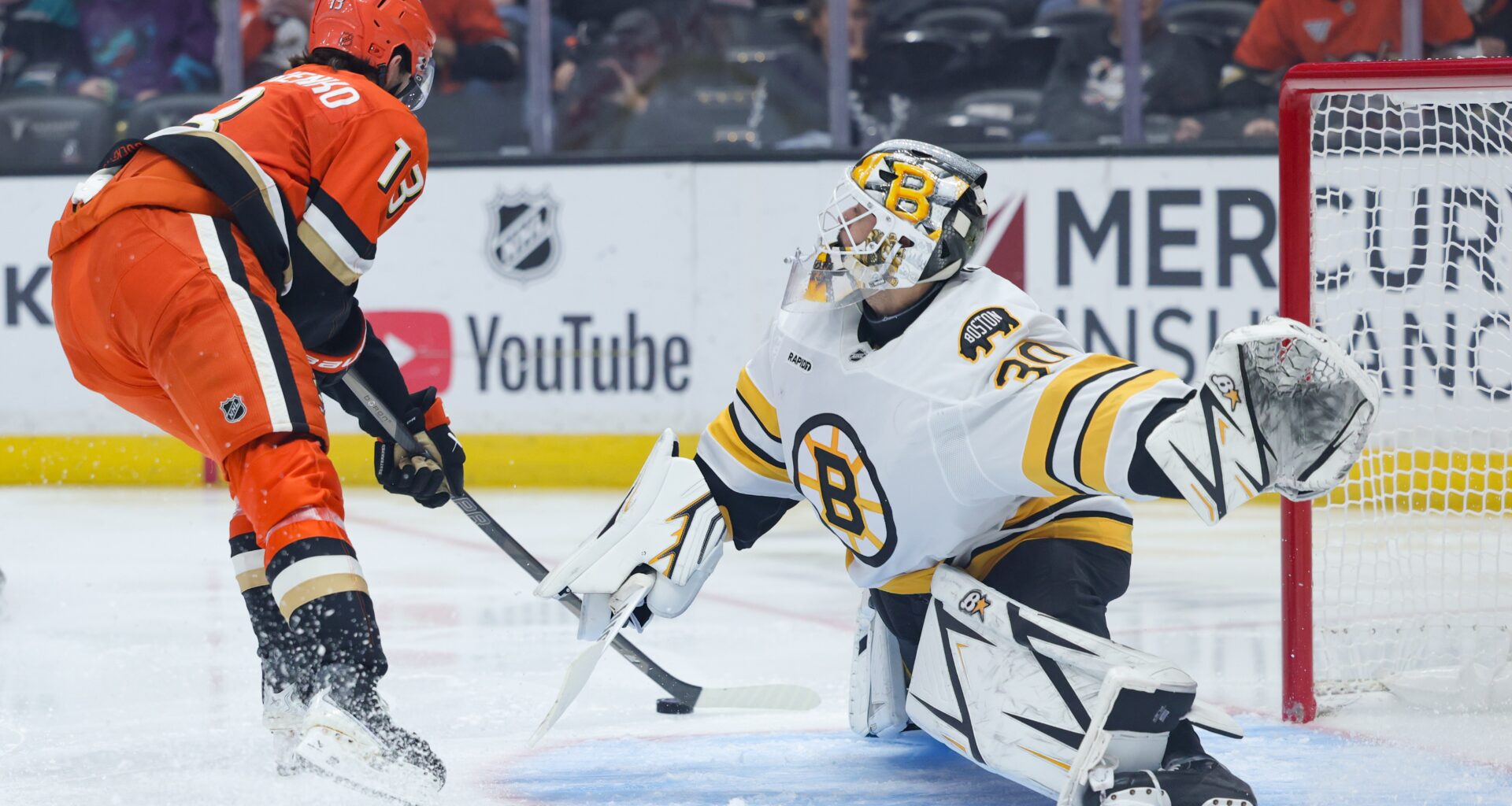 Two Bruins accomplish career firsts as Boston rallies to stun Ducks