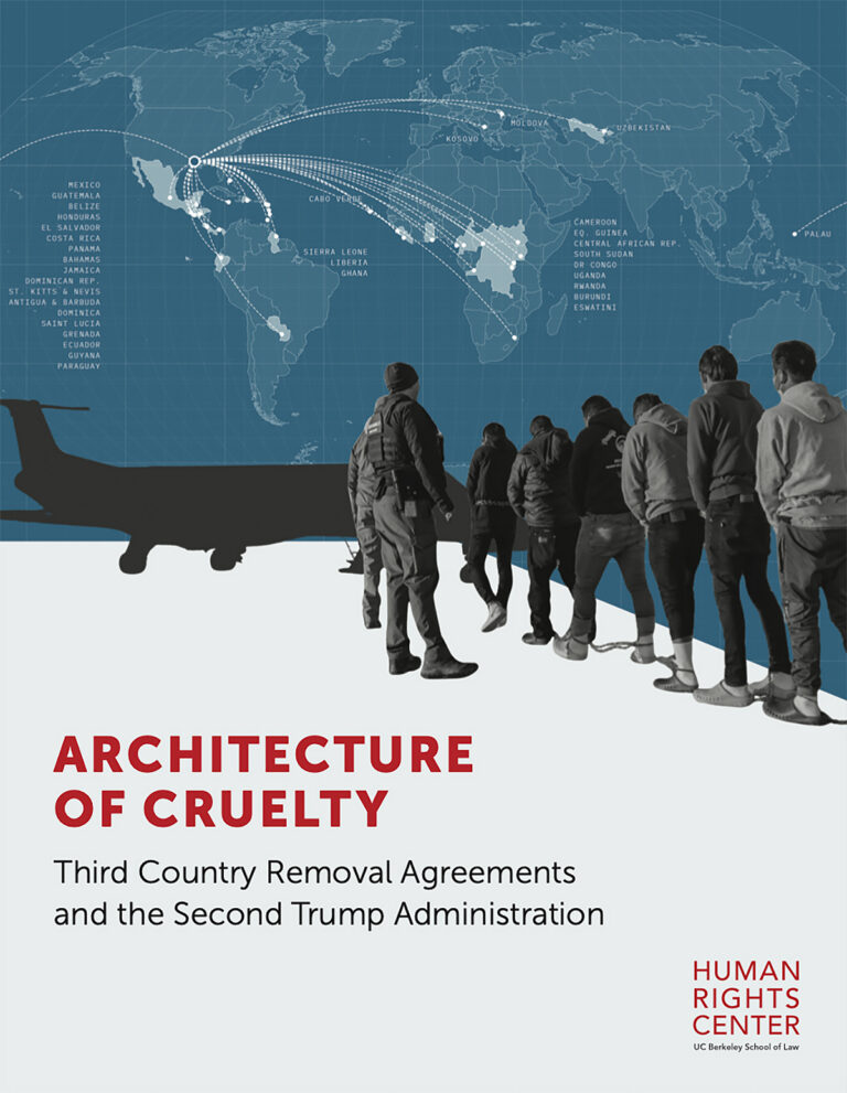 Cover of the report "Architecture of Cruelty" by the Human Rights Center Investigations Lab at UC Berkeley.