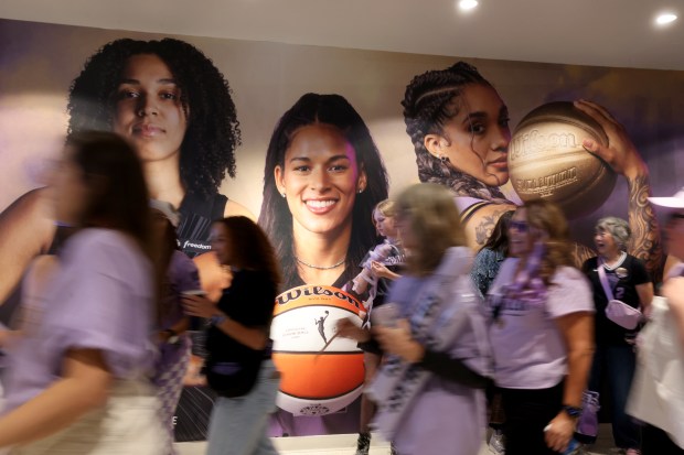 Golden State Valkyries fans leave Chase Center after the Golden State Valkyries defeated Atlanta Dream inGame 1 of the WNBA Finals in San Francisco, Calif., on Saturday, Oct. 17, 2026. (Ray Chavez/Bay Area News Group)