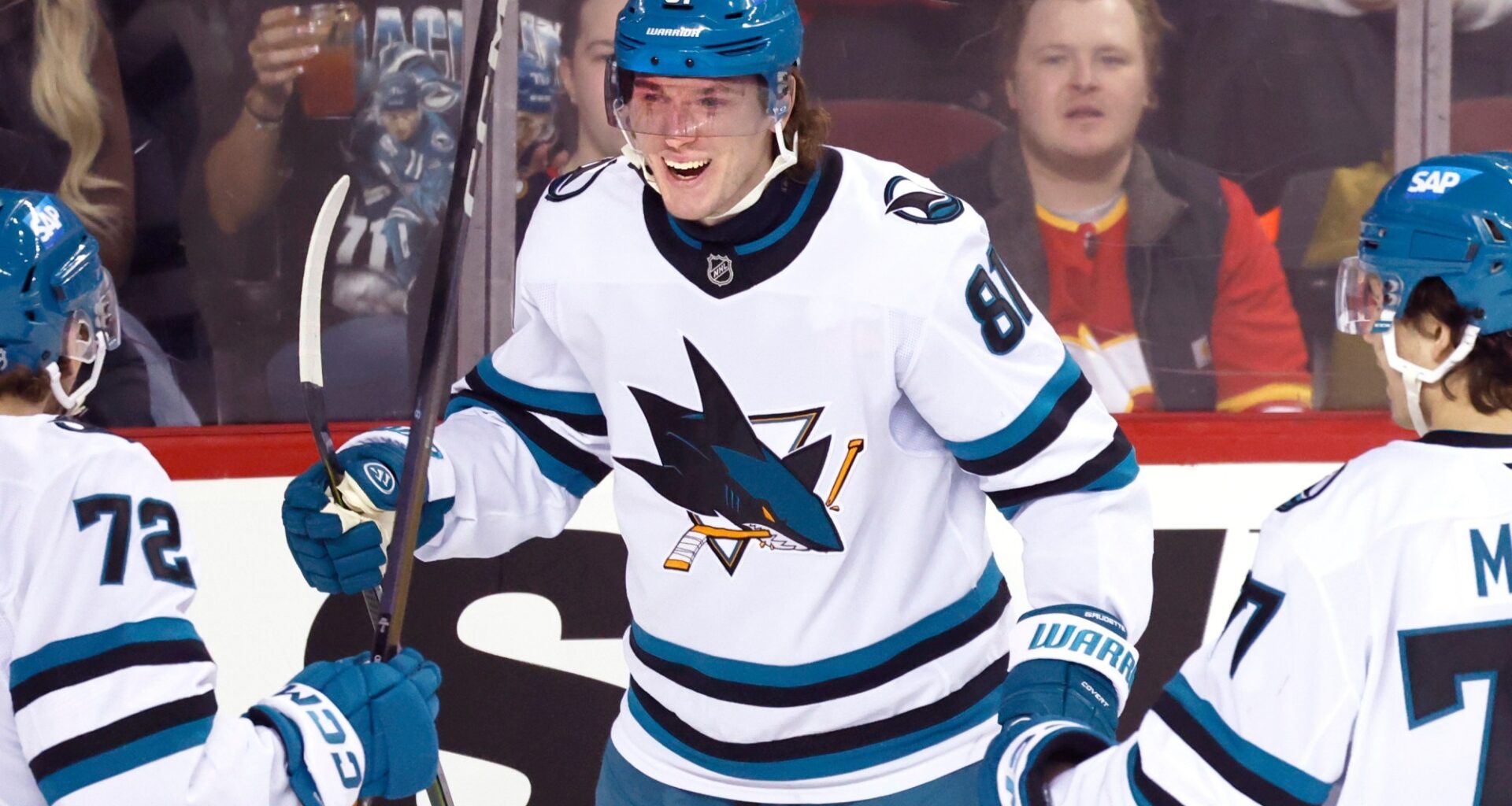 San Jose Sharks winger Adam Gaudette could play against Boston Bruins