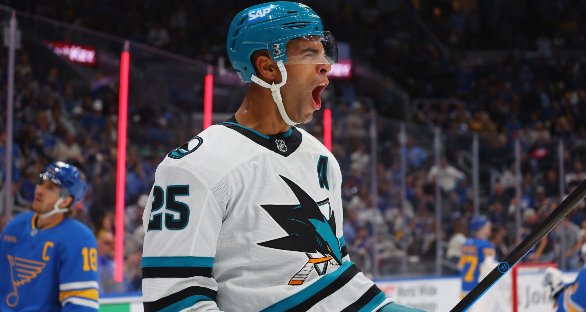 Darnell Nurse all smiles with San Jose Sharks after exiting Edmonton