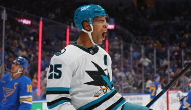 Darnell Nurse all smiles with San Jose Sharks after exiting Edmonton