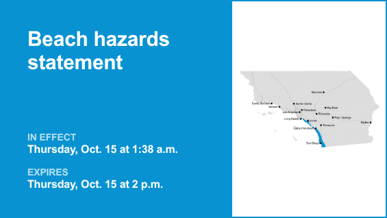 Beach hazards statement for Orange County Coast and San Diego County Coastal Areas until Thursday afternoon – Orange County Register