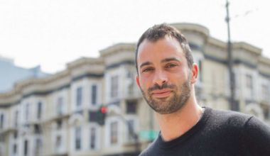 Manny Yekutiel poses for a portrait photo on the streets of San Francisco.
