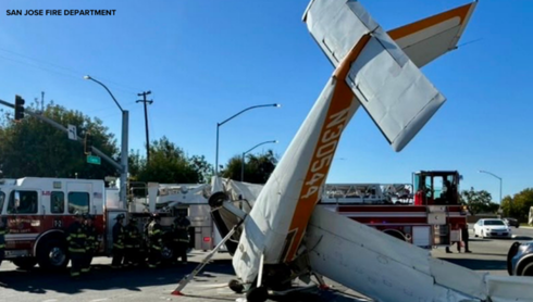 VIDEO: 2 adults, 1 child injured in plane crash on San Jose expressway