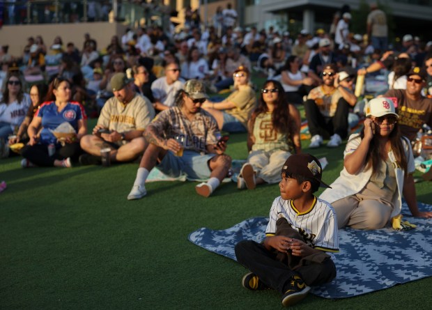 Cubs and Padres fans arrive for Game 2 of their wild-card series on Sept. 30, 2026, in San Diego. (Brian Cassella/Chicago Tribune)