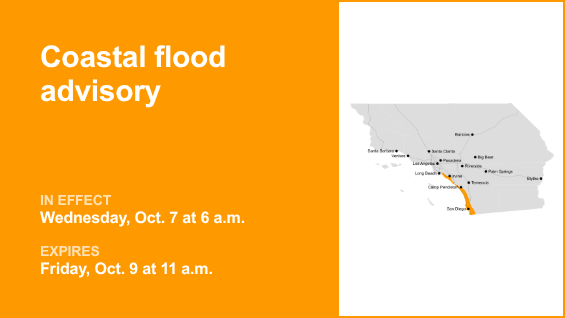 Coastal flood advisory issued for Orange County Coast and San Diego County Coastal Areas from Wednesday to Friday – Orange County Register