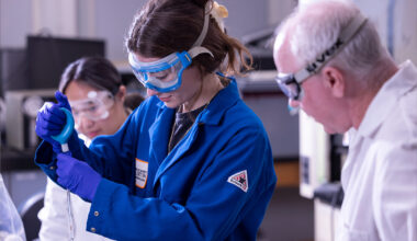 Anita Abazi pipets sampled water for processing.