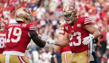49ers stars praise offensive line after unit makes NFL history – NBC Sports Bay Area & California
