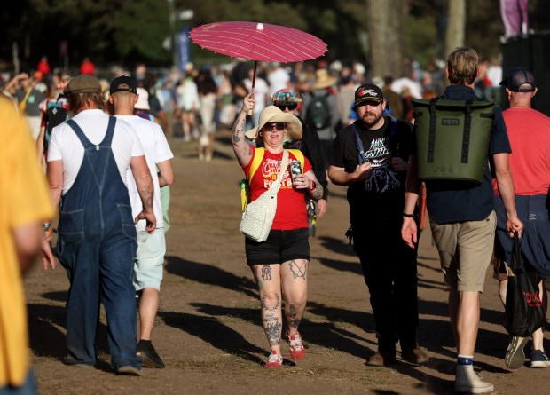 Festivalgoers check out the six stages at the Hardly Strictly Bluegrass Festival in Golden Gate Park in San Francisco, Calif., on Sunday, Oct. 4, 2026. (Jane Tyska/Bay Area News Group)