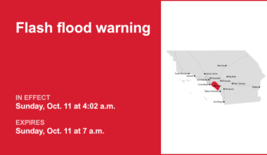 Flash flood warning issued for Orange County Sunday morning caused by excessive downpours – Orange County Register