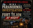 Oct. 24: Fort Tejon Paranormal Investigation with Marie Mason