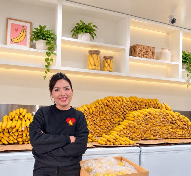 Mysa Tran and her husband, Khe Lam, will open Sugar 'n Spice -- a frozen banana shop -- in Belmont Shore in December. (Photo courtesy of Mysa Tran)