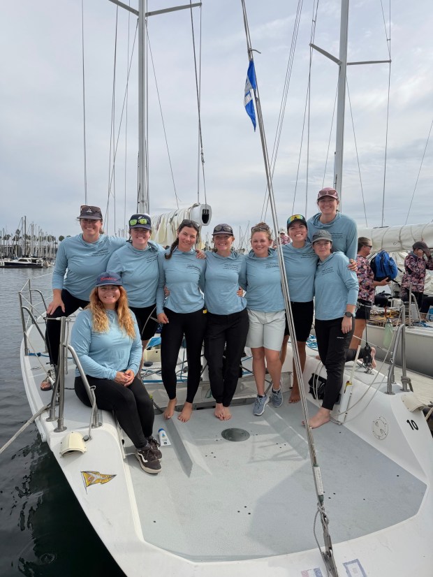 Tthe Long Beach Yacht Club's Linda Elias Memorial Woman's One Design Challenge took place from Oct. 9 to 11. The winning team was Seattle's Sloop Tavern Yacht Club. (Photo courtesy of Molly Howe)