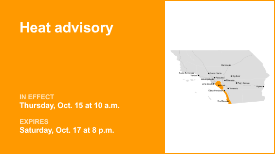 Heat advisory issued for Orange County from Thursday to Saturday – Orange County Register