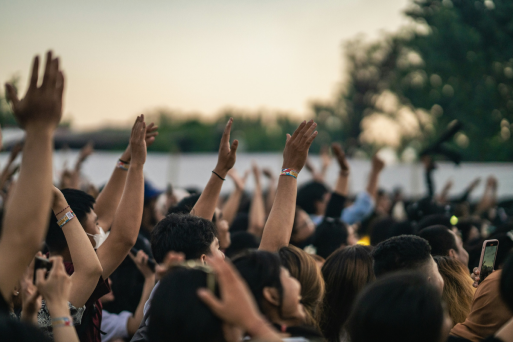 an outdoor concert