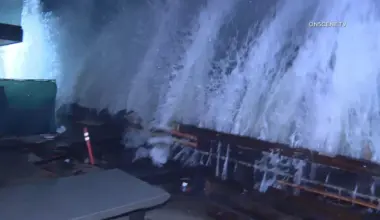 High Surf from Tropical Storm Hits Long Beach Hard