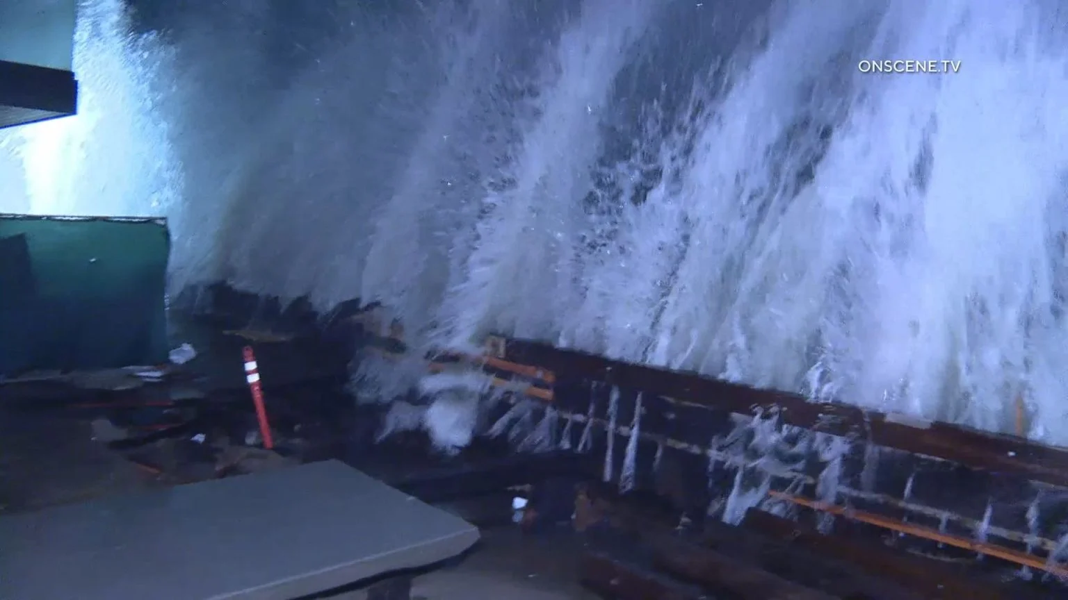 High Surf from Tropical Storm Hits Long Beach Hard