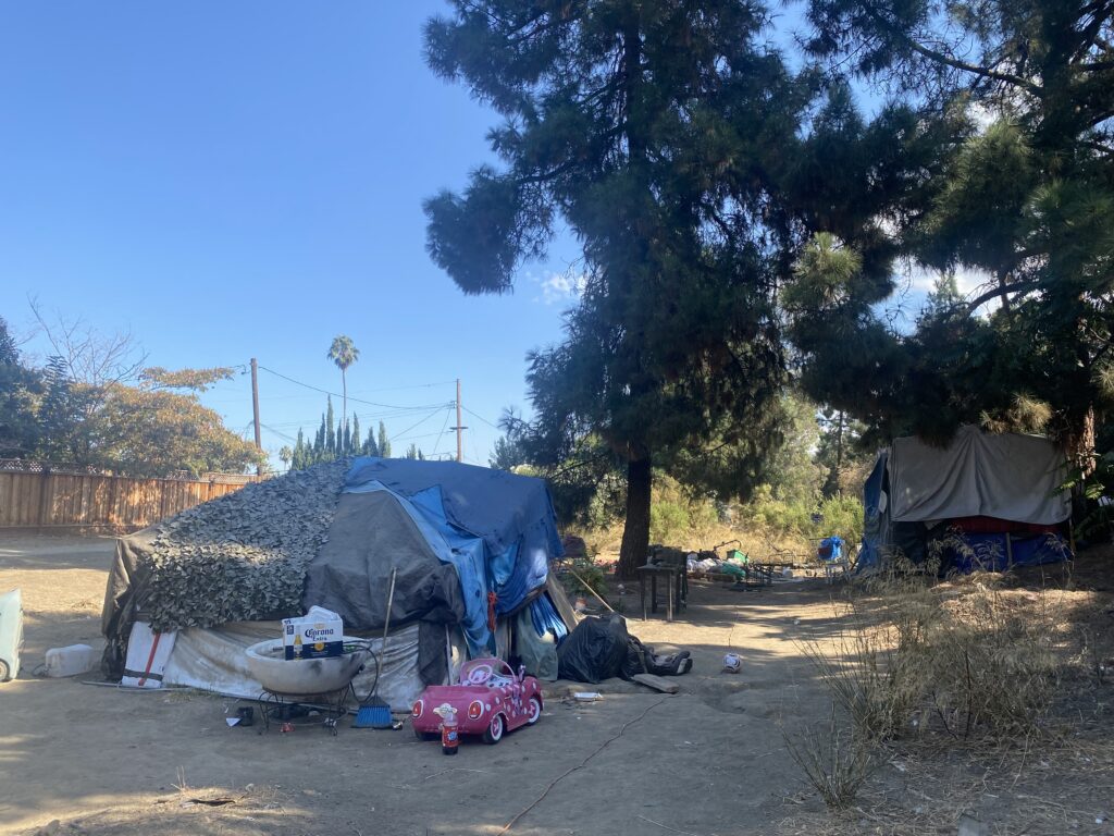 homeless encampment in San Jose