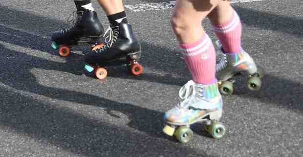 Some people roller skated during the eighth and final CicLAvia in 2024. Reseda CA. Dec 8, 2024. The 15-mile route ran along Sherman Way from Lindley in Reseda to Shoup Ave in Woodland Hills. (Photo by Gene Blevins, Contributing Photographer)