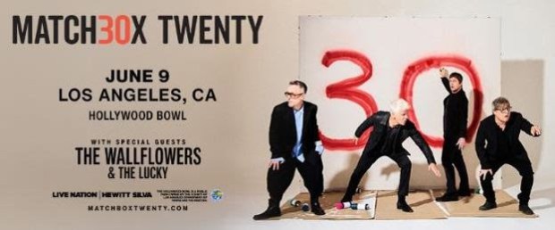 Matchbox Twenty will perform at the Hollywood Bowl on Wednesday, June 9, 2027, with special guests The Wallflowers and The Lucky. (Photo courtesy of Live Nation)
