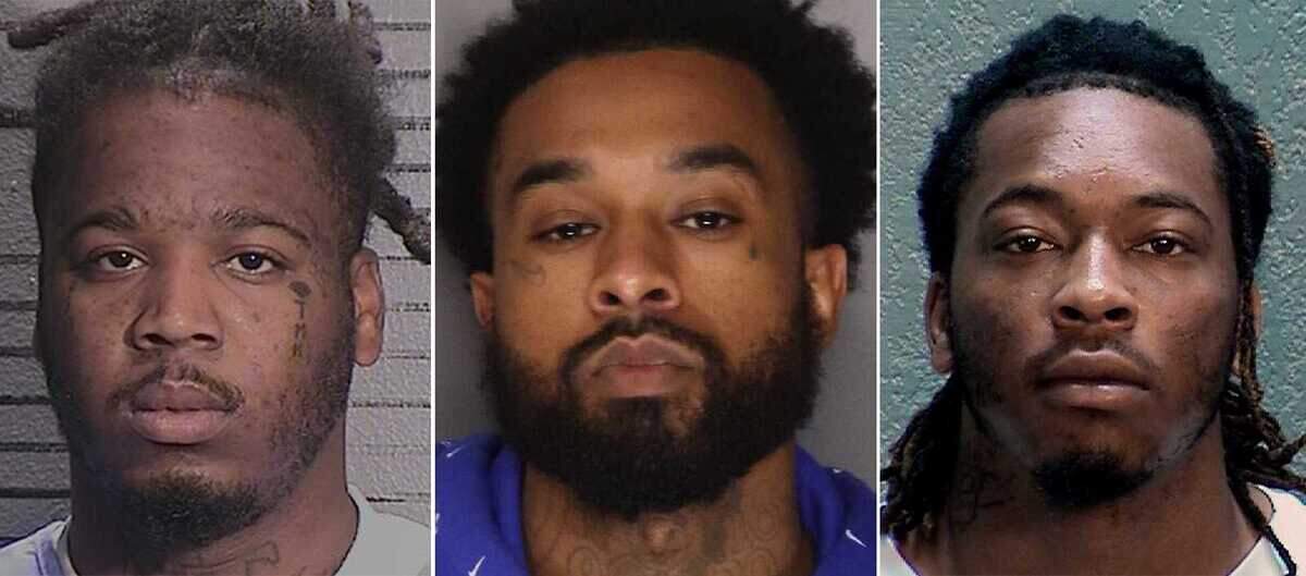 Three suspects in the April 3, 2022, gang shooting in downtown Sacramento that left six dead: Smiley Martin, Mtula Payton and Dandrae Martin. Smiley Martin died in custody awaiting trial.