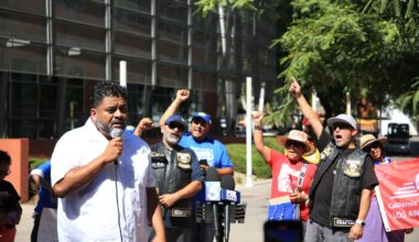 Five unions gather at Cal State LA for the ‘Strike Ready Rally’