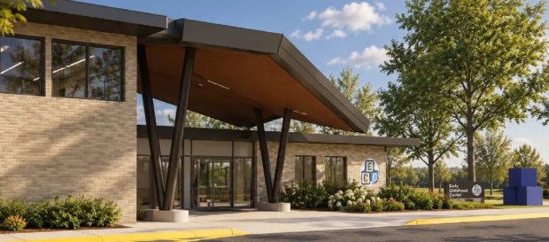 A concept photo shows what a new Midvale Early Childhood Center could look like for Birmingham schools.photo courtesy BSD