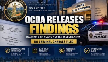 OCDA clears Anaheim Police in death of inmate, meth intoxication blamed