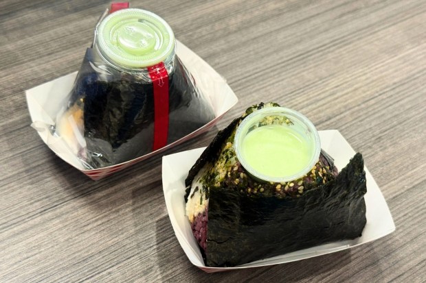 Blue Crab and Spicy Tuna Onigiri from Onigiri Time in Pasadena (Carolyn Burt, SCNG)