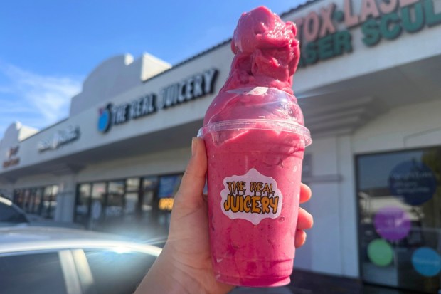 Guava Dragon Smoothie from The Real Juicery in Tarzana. (Carolyn Burt, SCNG)