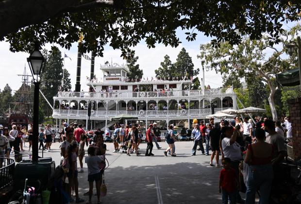 The Mark Twain Riverboat sails past New Orleans Square inside Disneyland in Anaheim on Monday, July 13, 2026. (Photo by Jeff Gritchen, Orange County Register/SCNG)