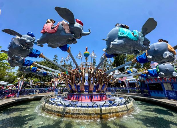 Dumbo the Flying Elephant at Fantasyland inside Disneyland at the Disneyland Resort in Anaheim, CA, in 2024. (Photo by Jeff Gritchen, Orange County Register/SCNG)
