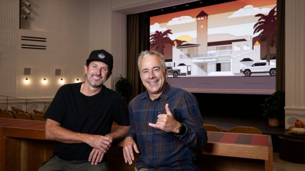 Enich Harris, left, and Ben Warner co-founded the Coast Film & Music Festival. The festival runs Oct. 16-25 started in 2019. (Photo by Paul Bersebach, Orange County Register/SCNG)