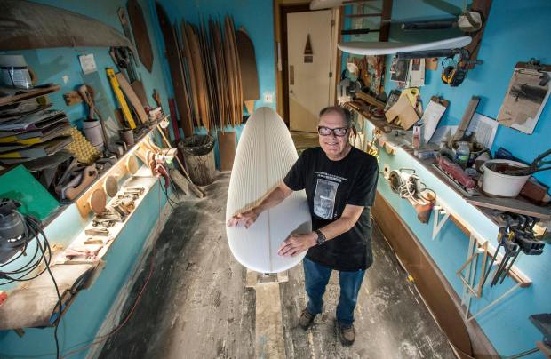A film Harbour Chronicals telling the story of Rich Harbour, who began Harbour Surfboards on Main Street in Seal Beach in 1962, will be shown on the final night of the Dana Point Film Festival, which runs from Oct. 29 - Nov. 1. (Photo by MARK RIGHTMIRE, ORANGE COUNTY REGISTER)