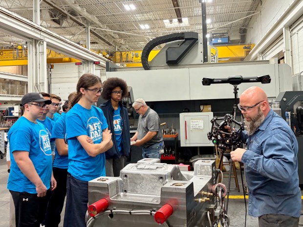 Scenes from Oakland County Manufacturing Day at Hi-Tech Mold and Engineering in Rochester Hills. (Mallory Waligora, For The Oakland Press)