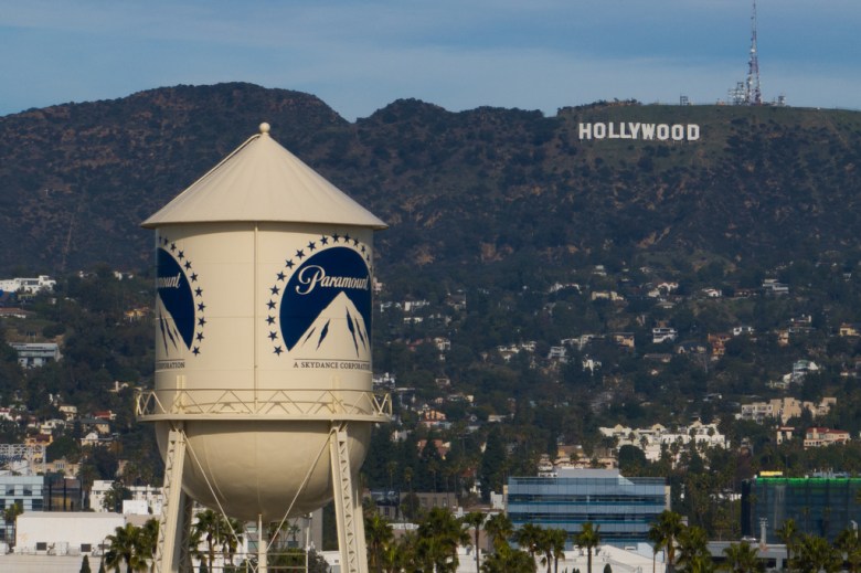 Paramount water tower and Hollywood sign
