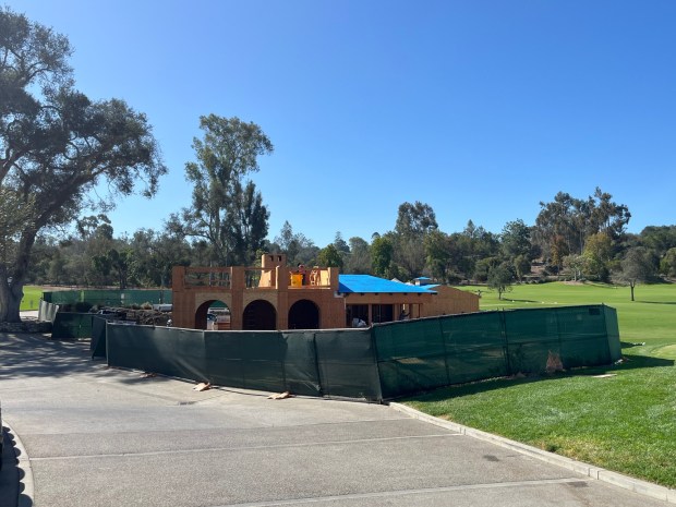 The Rancho Santa Fe Golf Club will improve the entrance and wayfinding of the club with a new paver plaza project. (Karen Billing)