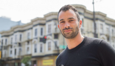 Manny Yekutiel poses for a portrait photo on the streets of San Francisco.