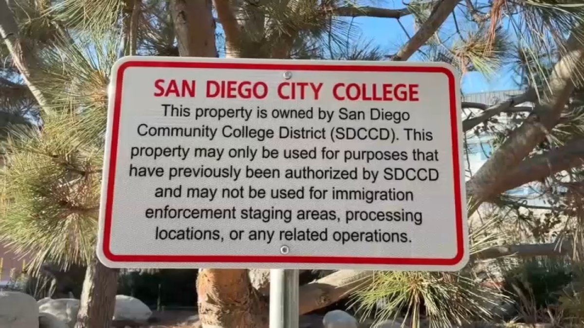 San Diego Community College District installs signs prohibiting ICE activity on campuses – NBC 7 San Diego