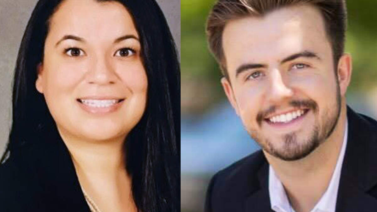 Maeketah Sayasane, left, and Mason Magsig, right, are running to represent District 1 at the Clovis City Council. Maeketah Sayasane, left, and Mason Magsig, right, are running to represent District 1 at the Clovis City Council.