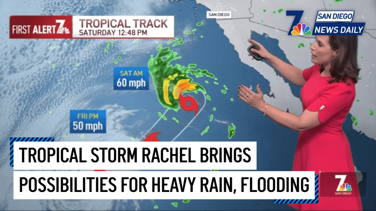 San Diego News Daily: Tropical Storm Rachel brings possibilities for heavy rain, flooding – NBC 7 San Diego