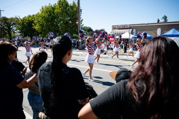 Santa Clara Elite Dance dancers perform during the 57th Santa Clara Parade of Champions in Santa Clara, Calif., on Saturday, Oct. 3, 2026. (Thien-An Truong for Bay Area News Group)
