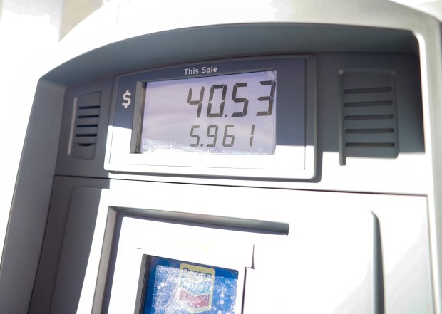 The price of gas a person got for almost six gallons at Chevron on the corner of East Younger Avenue and North First Street in San Jose, Calif., on Wednesday, Sept. 30, 2026. (Shae Hammond/Bay Area News Group)