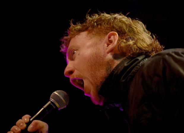 Lead vocalist Frank Carter performs with the Sex Pistols at The Warfield in San Francisco, Calif., on Wednesday, Oct. 14, 2026. (Jane Tyska/Bay Area News Group)