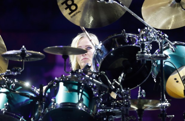 Rush's drummer Anika Nilles performs during their "Fifty Something Tour" at the SAP Center in San Jose, Calif., on Thursday, Oct. 15, 2026. (Nhat V. Meyer/Bay Area News Group)